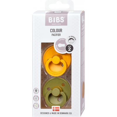 Bibs Colour dudlík z přírodního kaučuku HoneyBee/Olive 2 ks – Zboží Dáma
