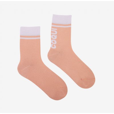 Coqui Basic bavlněné ponožky broskvová