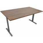 ZLKL Kancelářský stůl 140 x 70 cm šedá podnož / ořechová deska P00056-6 – Sleviste.cz