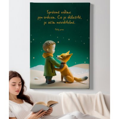 Obraz na plátně - Správně vidíme jen srdcem. Co je důležité, je očím neviditelné. Malý princ 3D FeelHappy.cz Velikost obrazu: 40 x 60 cm – Zbozi.Blesk.cz