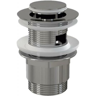 Výpust umyvadlová CLICK/CLACK 5/4" celokovová s přepadem Alca 5/4", malá zátka A39 – Sleviste.cz