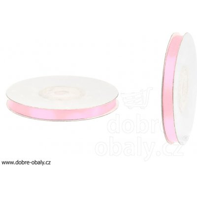 Stuha saténová světle růžová 6 mm, délka 25 m – Hledejceny.cz