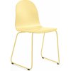 Jídelní židle AJ Produkty Gander ližinová podnož / lakovaná skořepina / hořčicová