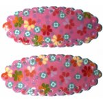 sponky oválné 2 ks růžová – Hledejceny.cz