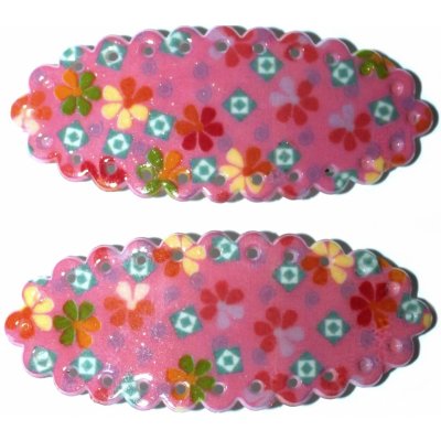 sponky oválné 2 ks růžová – Hledejceny.cz