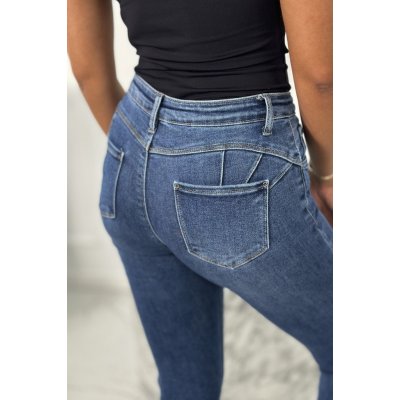 Fashionweek Dámské džínové kalhoty úzké kalhoty skinny K-8828 – Zboží Mobilmania