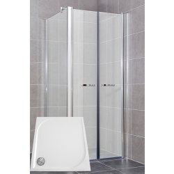 ARTTEC COMFORT D 13 čiré sklo 100 x 80 x 198 cm s vaničkou z litého mramoru LINEA (PAN04676)