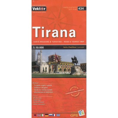 Tirana Albánie 1:10t plán města