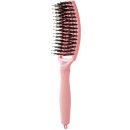 Hřeben a kartáč na vlasy Olivia Garden Fingerbrush Combo plochý kartáč Pastel Pink