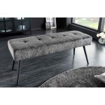 LuxD Bailey 100 cm tmavě šedý manšestr – Zboží Dáma