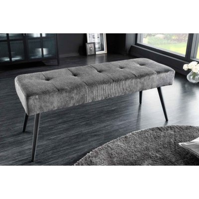 LuxD Bailey 100 cm tmavě šedý manšestr – Zboží Dáma