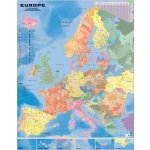 Excart Maps Evropa - nástěnná spediční mapa PSČ 100x130 cm Varianta: bez rámu v tubusu, Provedení: papírová mapa – Zboží Mobilmania
