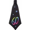 Kravata Párty kravata 60.narozeniny černá