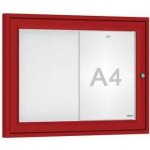 PROCITY Venkovní elegantní vitrína Tradition, 2 x A4, červená | Zboží Auto
