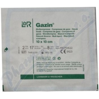 Gazin gáza hydrofilní skládaná komprese sterilní 10 x 10cm/100 ks