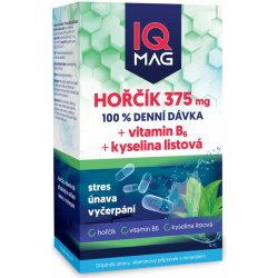 IQ Mag hořčík 375 mg + B6 + kys.listová 60 tobolek