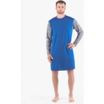 Gina 79179 pánská noční košile dl.rukáv modro šedá – Sleviste.cz