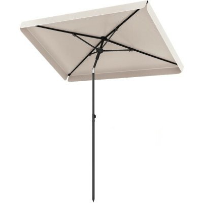 Tangkula Zahradní slunečník AM13194HM, 198 × 131 cm, béžový – Hledejceny.cz