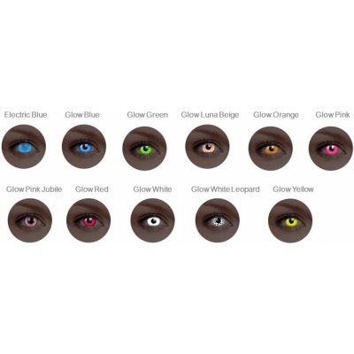 Crazy ColourVUE UV svítící 2 čočky - nedioptrické roční Glow Pink – Sleviste.cz