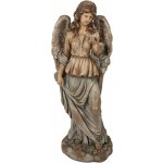 Béžová antik dekorace socha anděl Angel Vintage - 40*30*100 cm - Clayre & Eef – Hledejceny.cz