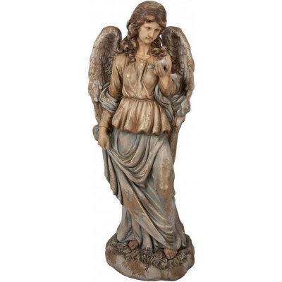 Béžová antik dekorace socha anděl Angel Vintage - 40*30*100 cm - Clayre & Eef – Hledejceny.cz