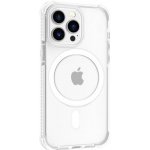 Pouzdro AppleKing transparentní s barevném rámečkem a MagSafe iPhone 15 Pro - bílé – Zboží Mobilmania