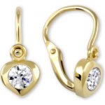 Soliter Zlaté dětské náušnice Srdíčka s krystaly 236 001 00675 – Sleviste.cz