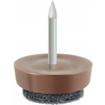 plastová nožička 22mm s hřebíkem hnědá – Sleviste.cz