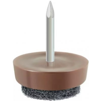 plastová nožička 22mm s hřebíkem hnědá – Sleviste.cz