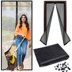 Malatec 18602 Moskytiéra do dveří s magnety HQ 100x210 cm černá – Zboží Mobilmania