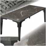 tectake Ratanový stolek Foggia 196x87x76cm grau – Hledejceny.cz