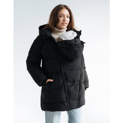 Love & Carry zimní těhotenská a nosící péřová bunda 3v1 Black – Zboží Dáma