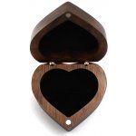 OLIVIE Dřevěná krabička Srdce ořech 7533 – Zboží Mobilmania