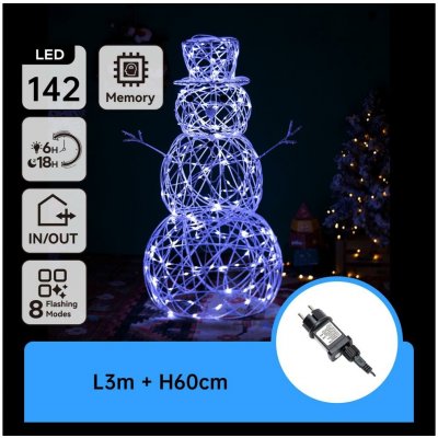 Aigostar-LED Venkovní vánoční dekorace LED 3,6W 31 230V 6500K 60cm IP44 sněhulák | AI0477 – Hledejceny.cz