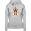 Dámská mikina s potiskem AWDis Hoodie mikina Design Pivní Viking Šedivá šedá