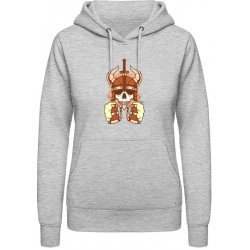 AWDis Hoodie mikina Design Pivní Viking Šedivá šedá