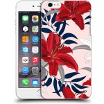 Pouzdro Picasee silikonové Apple iPhone 6 Plus/6S Plus - Red Lily černé – Zbozi.Blesk.cz