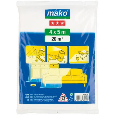 Mako color Fólie zakrývací 4x5 m, 12 my – Zboží Mobilmania