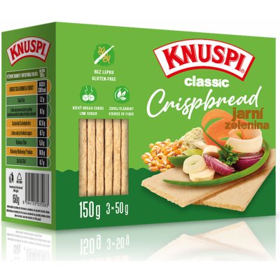Knuspi Knuspi crispbread jarní zelenina 150 g – Sleviste.cz