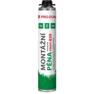 PRO-DOMA Pěna montážní pistolová Profi 820 ml – Zbozi.Blesk.cz