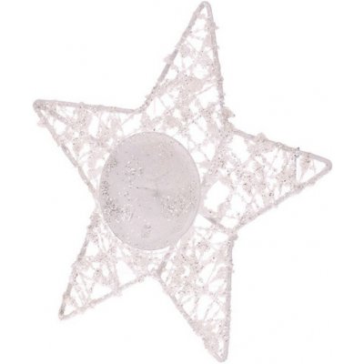 Autronic Svícen ve tvaru hvězdy bílý LBA018-B