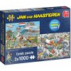 Puzzle Jumbo Jan Van Haasteren Dopravní chaos a vzduchem po zemi a po moři 1000 dílků