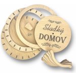 Chráněná dílna Dřevěný svět Sada na vyplétaný buclák, 18 cm, bez příze – Zboží Dáma