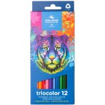 Koh i Noor 3132/12 trojhranné pastelky Triocolor tenké 12 barev tygr – Zboží Živě