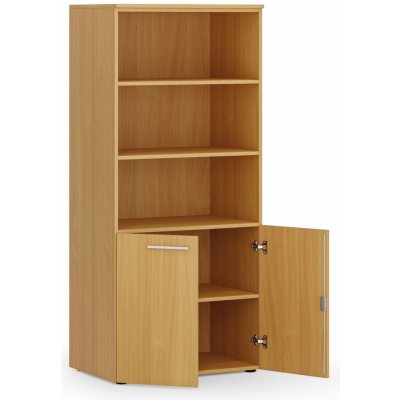 Primo Wood, Kombinovaná kancelářská skříň nízké dveře, 800 x 500 x 1781 mm, buk – Zboží Dáma Primo Wood, Kombinovaná kancelářská skříň nízké dveře, 800 x 500 x 1781 mm, buk – Zboží Dáma
