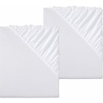 Livarno home žerzej prostěradlo prostěradel 2ks bílé 90-100x200 – Zboží Dáma