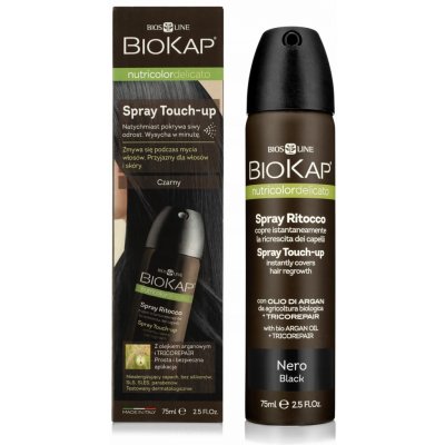Biokap NutriColor Delicato Spray Touch Up Černá 75 ml – Zboží Mobilmania