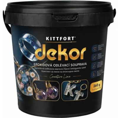 Kittfort Epoxidová pryskyřice Dekor, 260 g KRISTALOVA PRYSKYRICE SET 260G – Hledejceny.cz