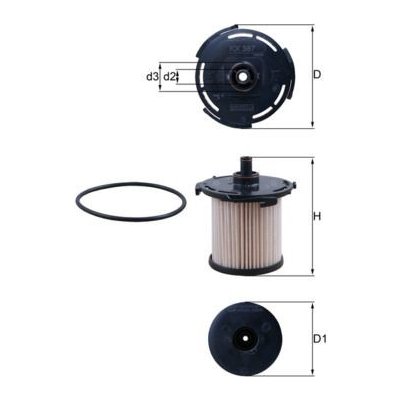 Palivový filtr MAHLE KX 387D | Zboží Auto