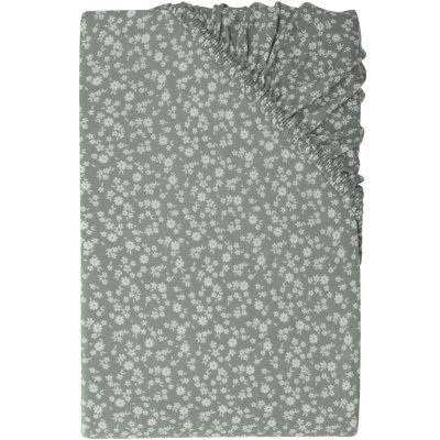 LIVARNO home Žerzejové napínací prostěradlo květiny/zelená 180-200x200 – Zboží Dáma